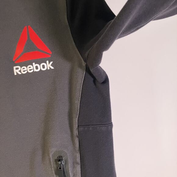 UFC Ronda Rousey Jacket Womens Small Black Gray Gold USA Full Zip Hoodie Reebok - Picture 11 of 16